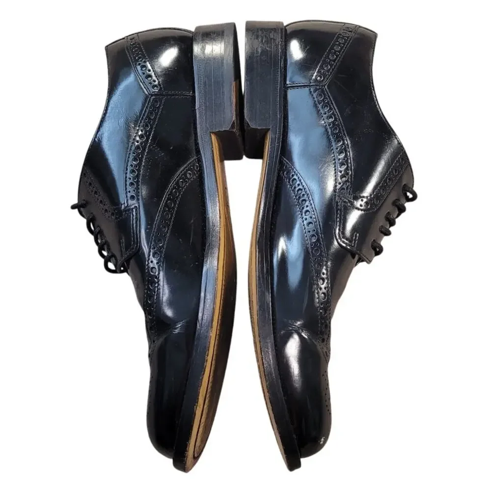 Cole Haan Air Carter Wingtip Black Leather Oxford Shoes 7.5M